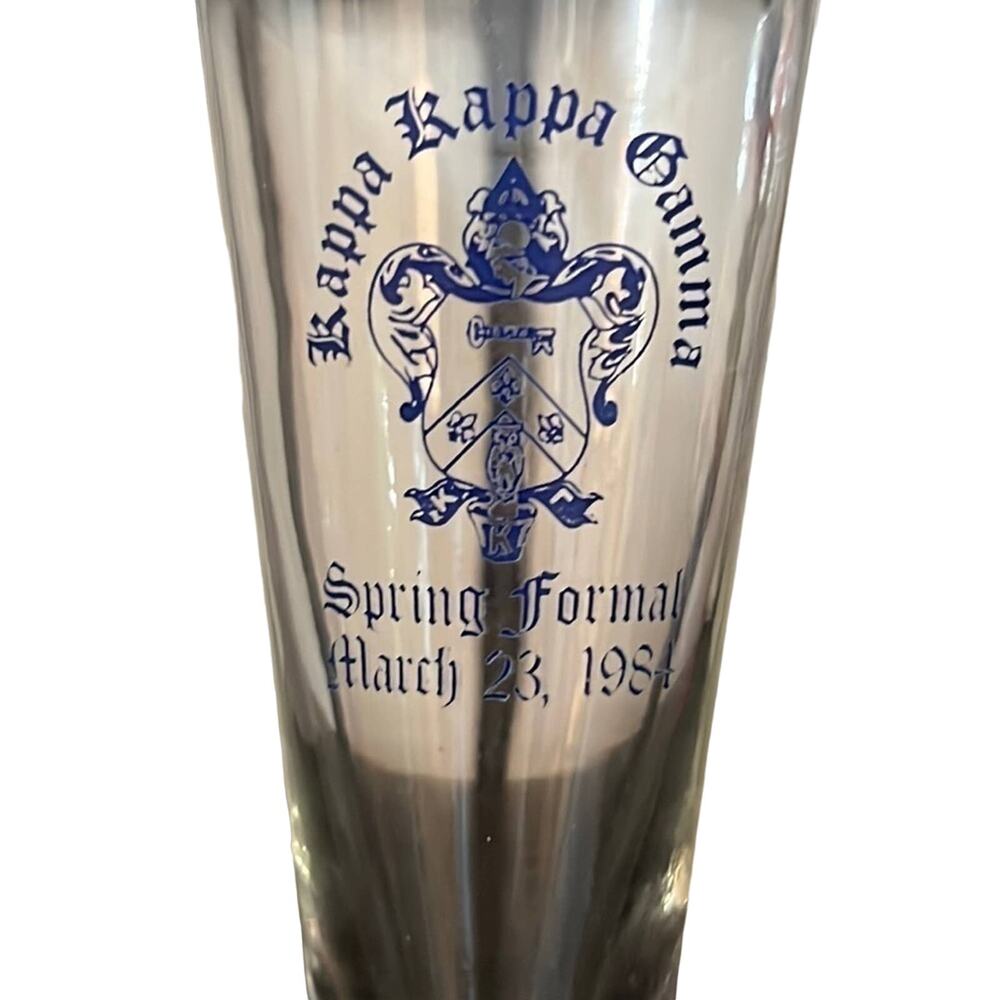 1984 Kappa Kappa Gamma Spring Formal March 23, 1984 Vintage Glassware